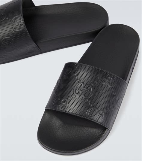 gucci white rubber slides|gucci slides all black.